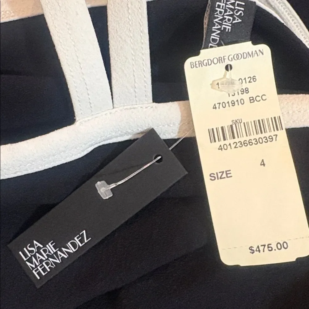 NWT Lisa Marie Fernandez Bandeau Maillot with Piping $475